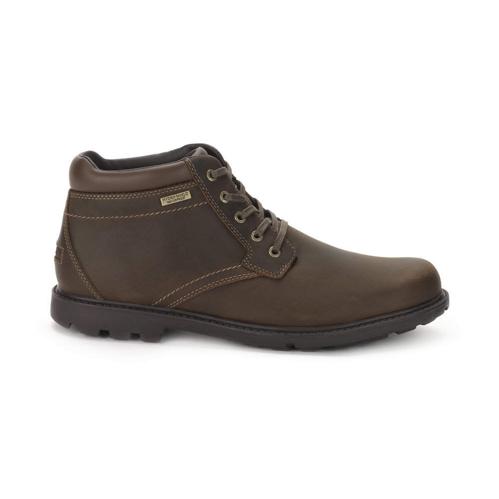 Botas Rockport Homem Marrom - Rugged Bucks Waterproof - 19472COQT